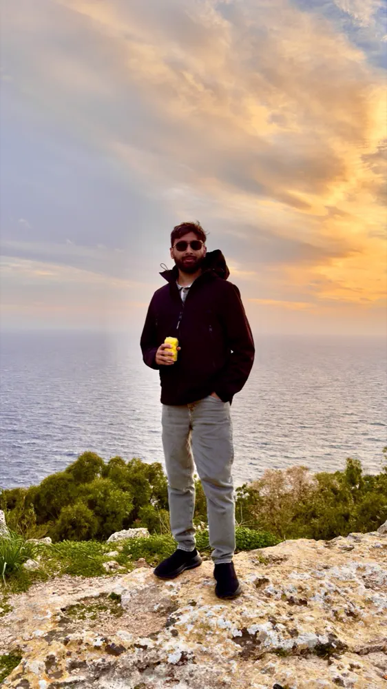 Clifftop sea sunset