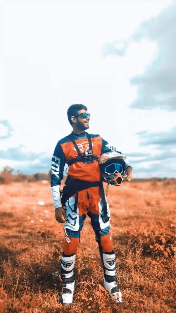 Motocross gear and helmet